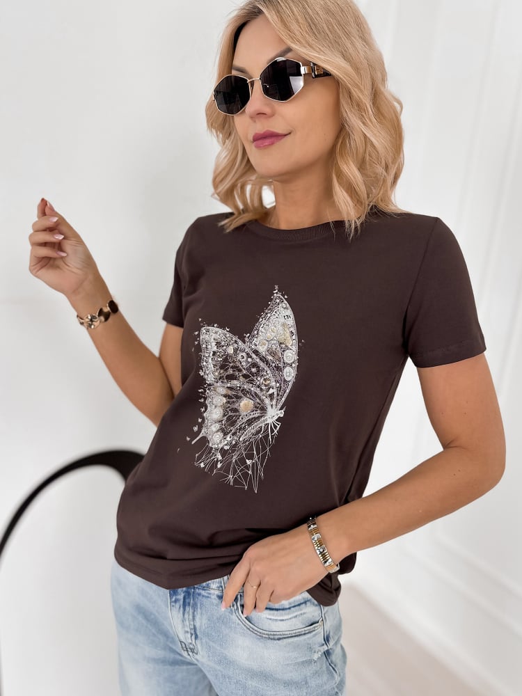 BLUZKA PUEBLO BRĄZOWA