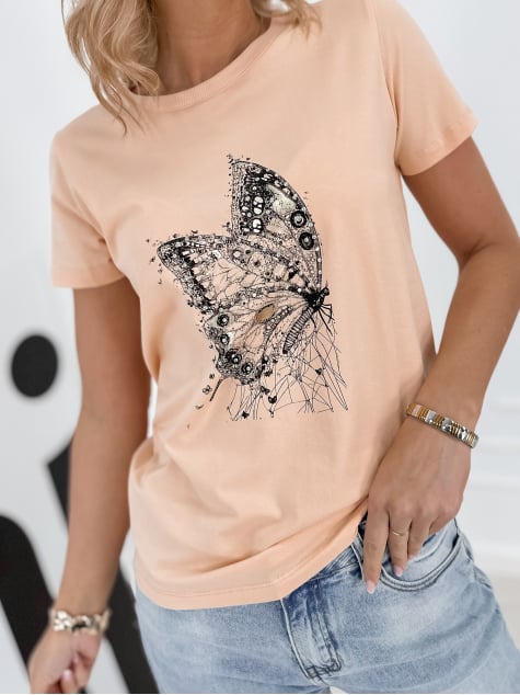 BLUZKA PUEBLO BRZOSKWINIOWA