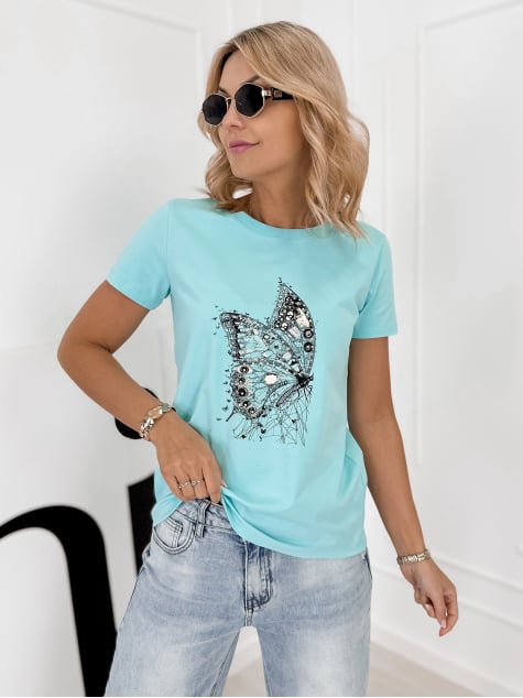 BLUZKA PUEBLO MIĘTOWA