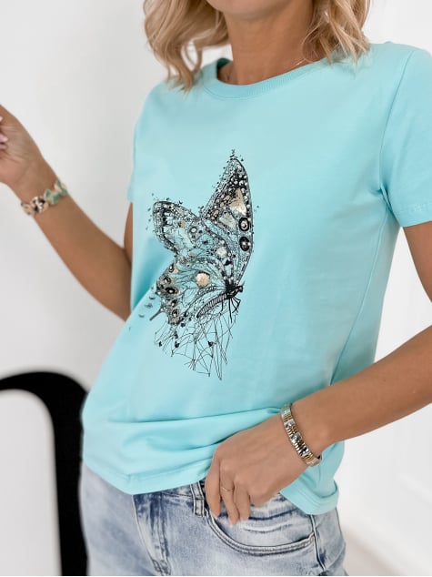 BLUZKA PUEBLO MIĘTOWA