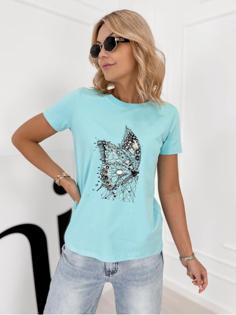 BLUZKA PUEBLO MIĘTOWA