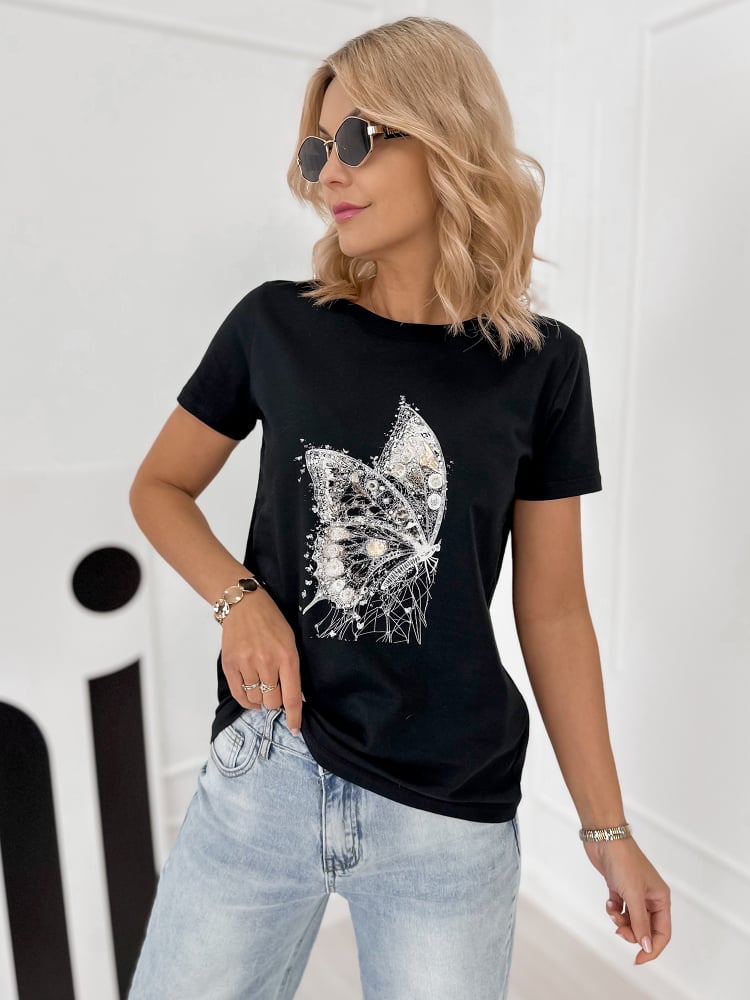 BLUZKA PUEBLO CZARNA