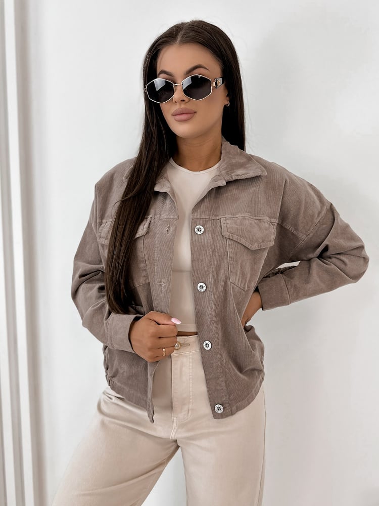 KURTKA SZTRUKSOWA RIPLEY CIEMNOBEŻOWA