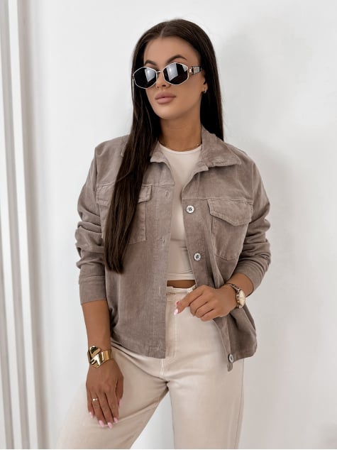 KURTKA SZTRUKSOWA RIPLEY CIEMNOBEŻOWA