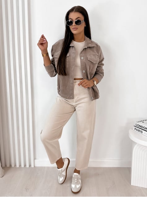 KURTKA SZTRUKSOWA RIPLEY CIEMNOBEŻOWA