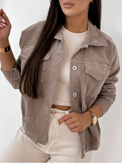 KURTKA SZTRUKSOWA RIPLEY CIEMNOBEŻOWA