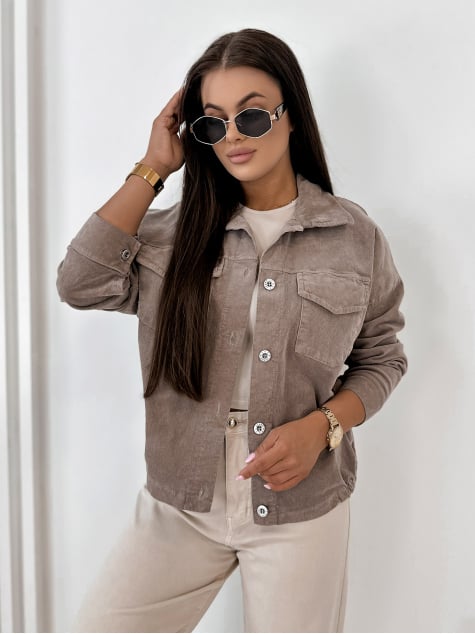 KURTKA SZTRUKSOWA RIPLEY CIEMNOBEŻOWA