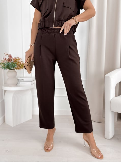 KOMPLET EMMA CIEMNOBRĄZOWY