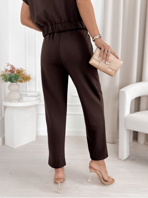 KOMPLET EMMA CIEMNOBRĄZOWY