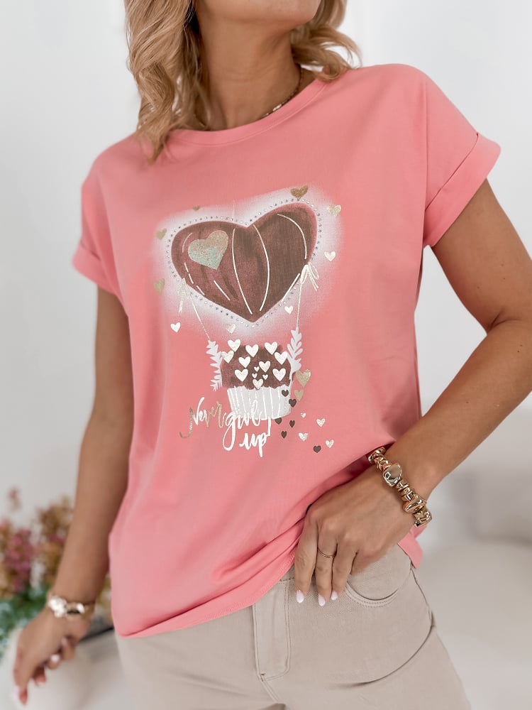 BLUZKA ABILENE KORALOWA