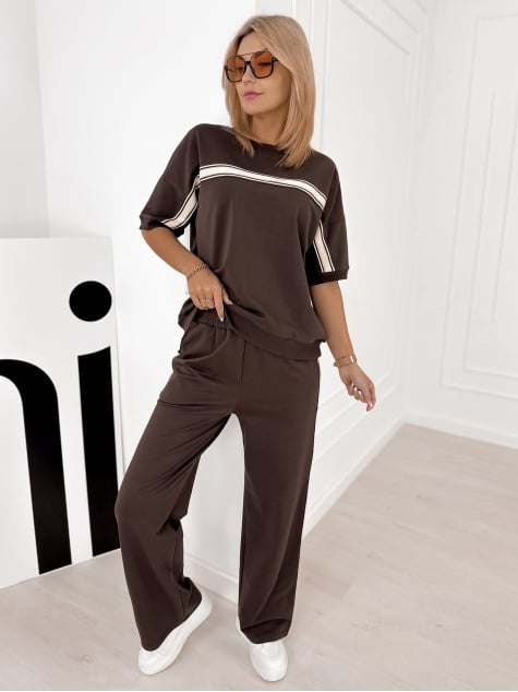 KOMPLET SANTIAGO CIEMNOBRĄZOWY