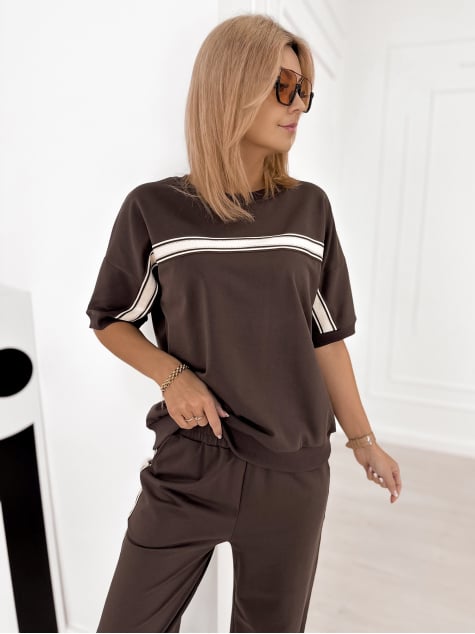 KOMPLET SANTIAGO CIEMNOBRĄZOWY