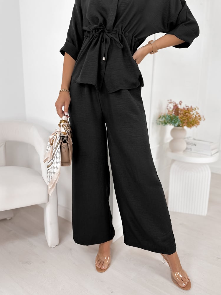 KOMPLET AMARANTE CZARNY