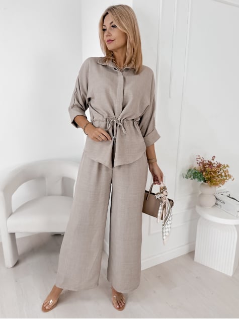 KOMPLET AMARANTE CIEMNOBEŻOWY