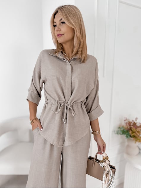 KOMPLET AMARANTE CIEMNOBEŻOWY