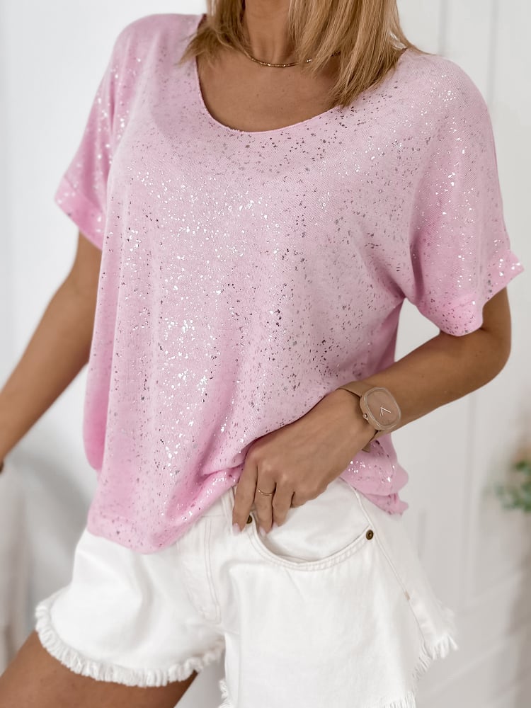 BLUZKA ANTIGA PUDROWY RÓŻ