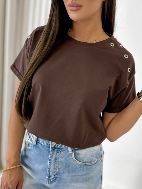 BLUZKA MURPHY CIEMNOBRĄZOWA