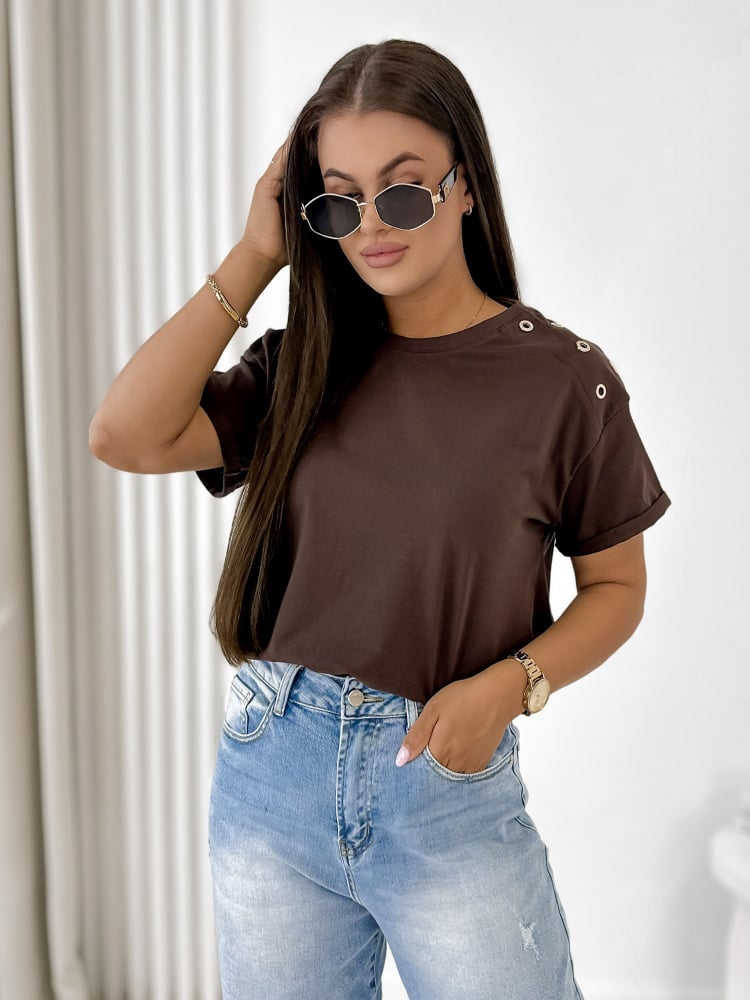 BLUZKA MURPHY CIEMNOBRĄZOWA