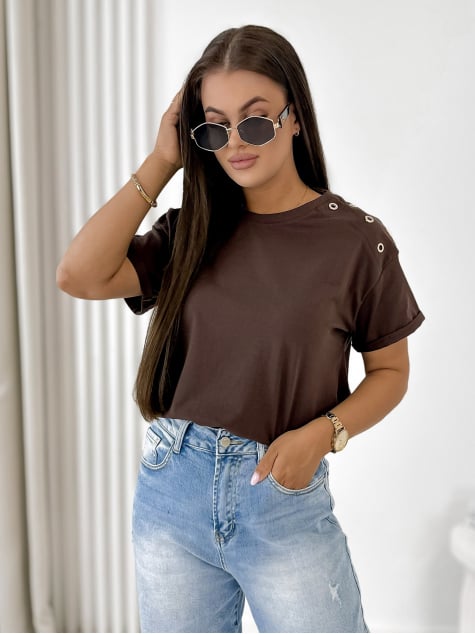 BLUZKA MURPHY CIEMNOBRĄZOWA
