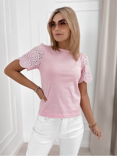 BLUZKA ELIO PUDROWY RÓŻ