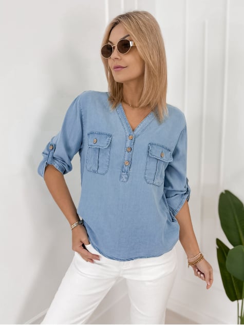 BLUZKA RAMSAY BŁĘKITNA