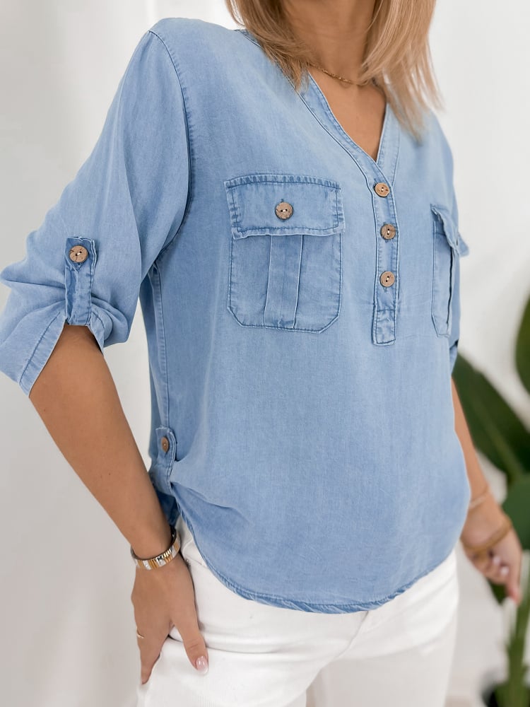 BLUZKA RAMSAY BŁĘKITNA