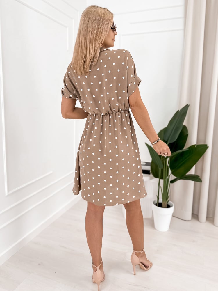 SUKIENKA VALERIA CIEMNOBEŻOWA