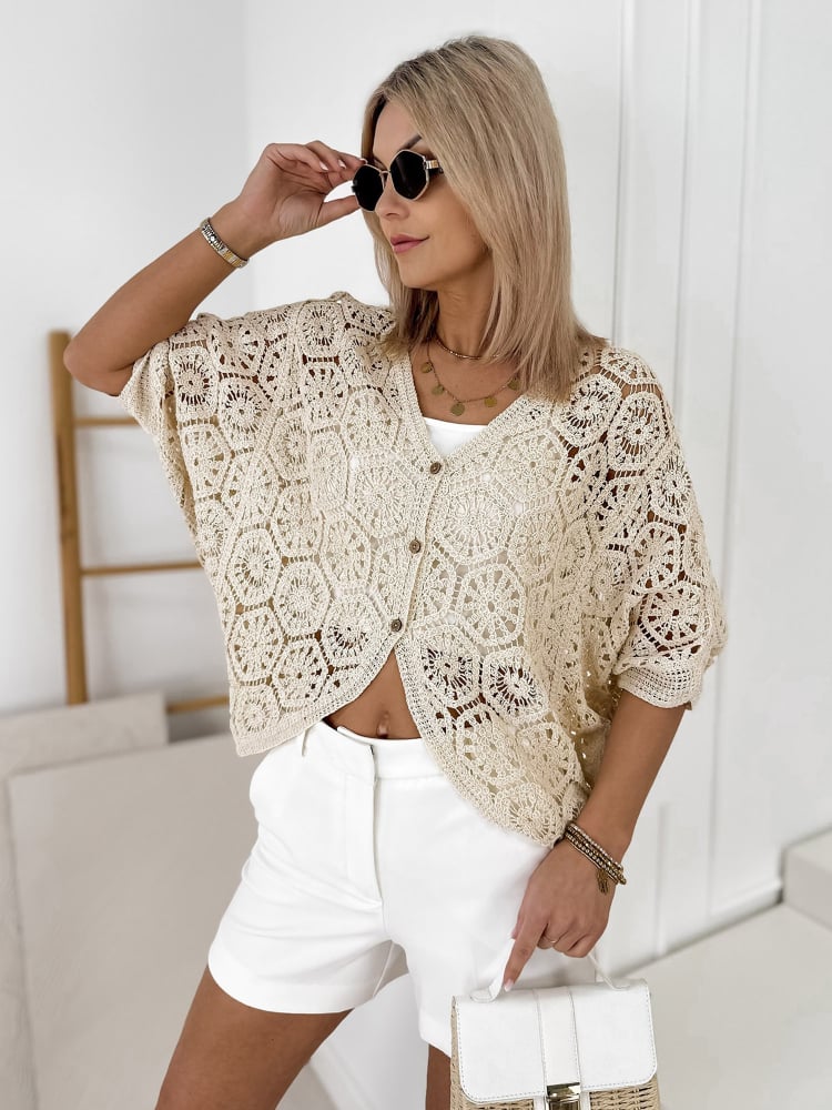 SWETER GASPARD BEŻOWY