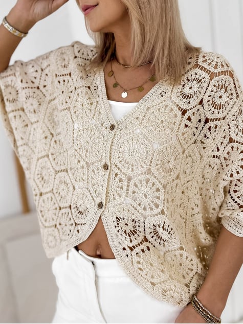 SWETER GASPARD BEŻOWY