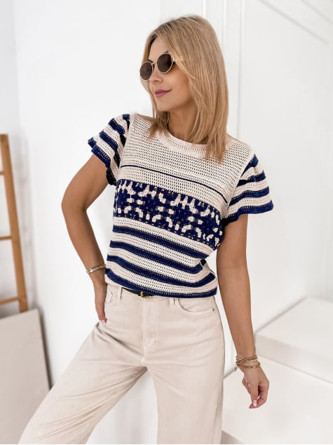 BLUZKA GIOVANNI GRANATOWA