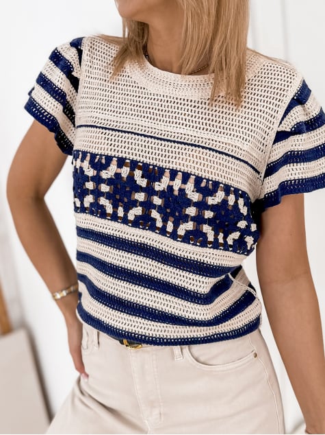 BLUZKA GIOVANNI GRANATOWA