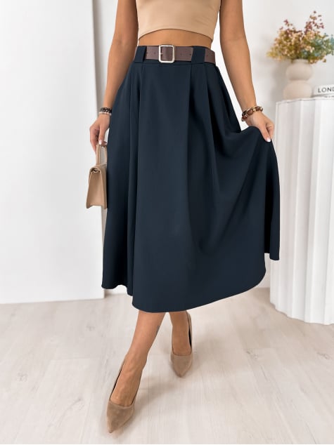 SPÓDNICA ELVIRA GRANATOWA