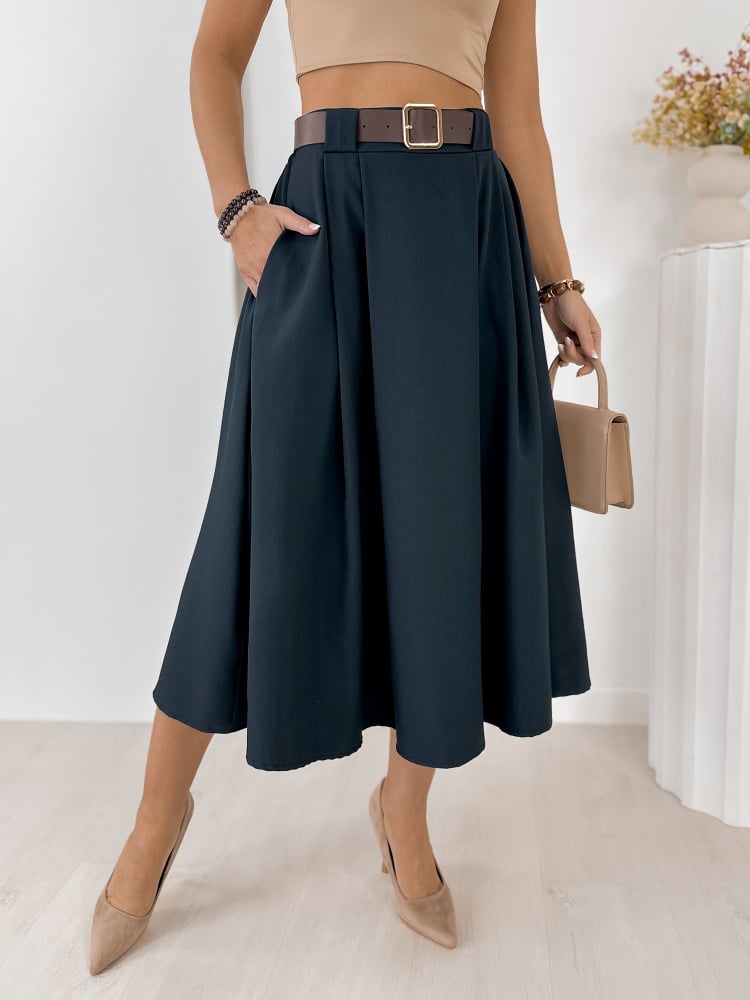 SPÓDNICA ELVIRA GRANATOWA