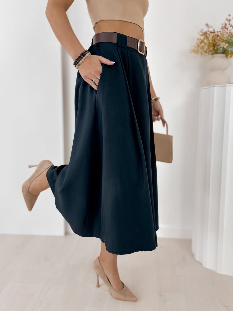 SPÓDNICA ELVIRA GRANATOWA