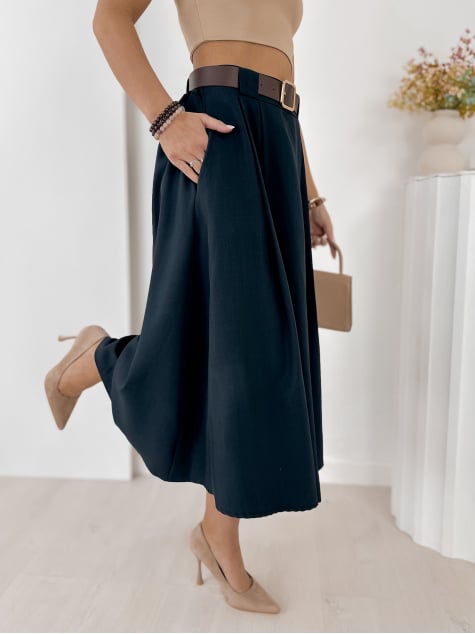 SPÓDNICA ELVIRA GRANATOWA