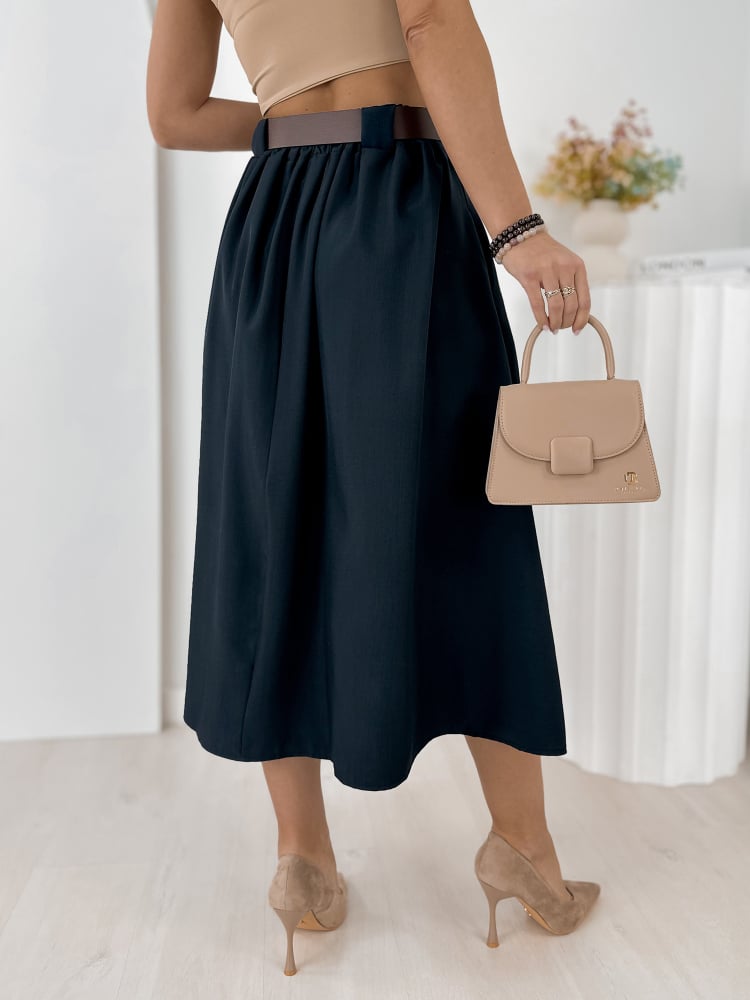 SPÓDNICA ELVIRA GRANATOWA