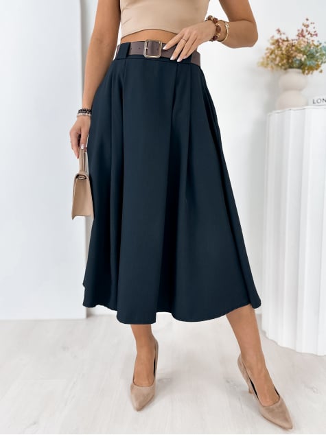 SPÓDNICA ELVIRA GRANATOWA