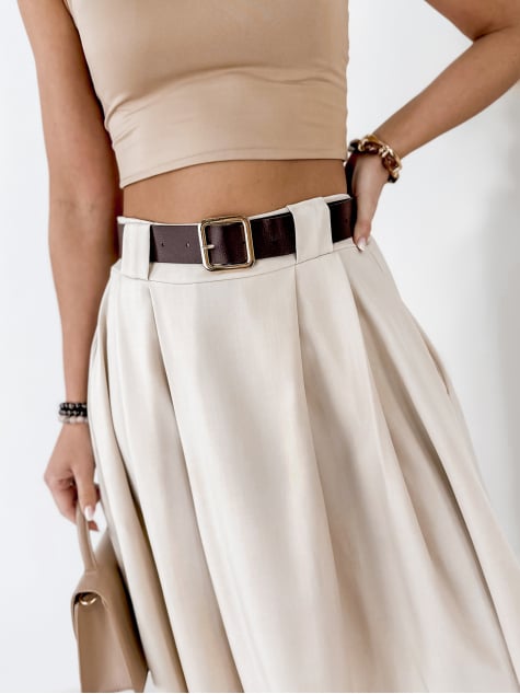 SPÓDNICA ELVIRA BEŻOWA