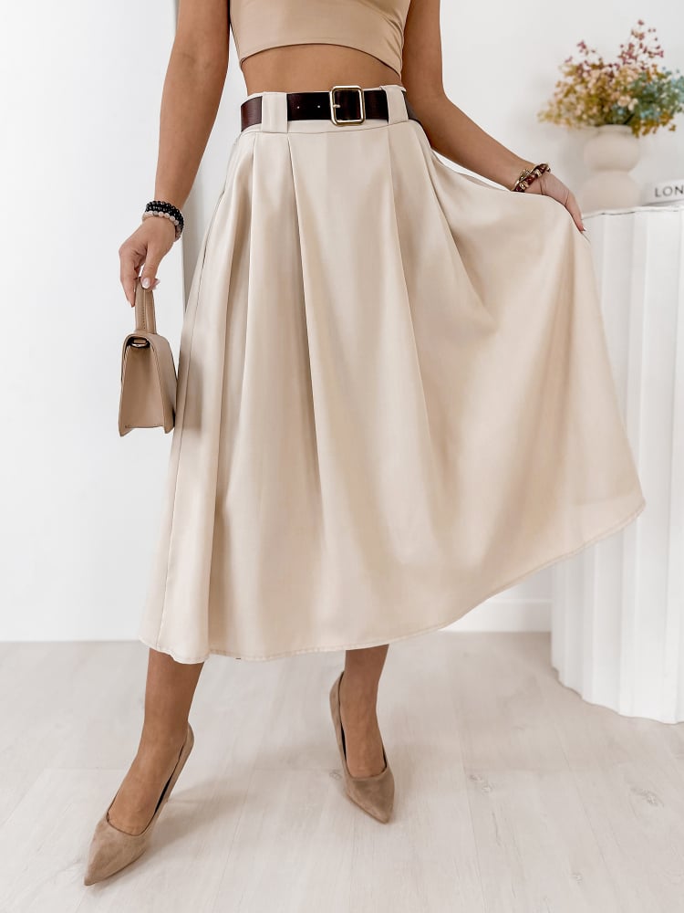 SPÓDNICA ELVIRA BEŻOWA