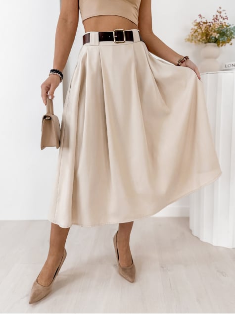 SPÓDNICA ELVIRA BEŻOWA