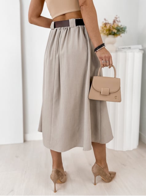 SPÓDNICA ELVIRA CIEMNOBEŻOWA