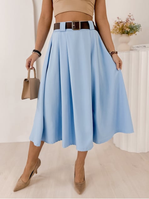 SPÓDNICA ELVIRA BŁĘKITNA