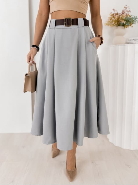 SPÓDNICA ELVIRA SZARA