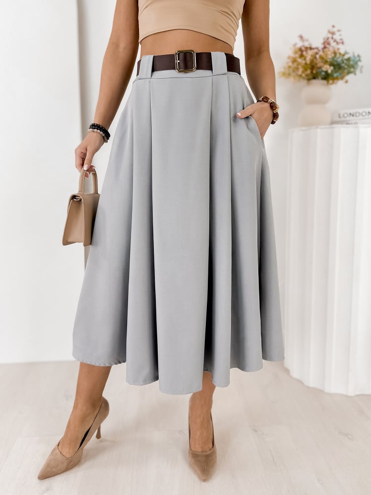 SPÓDNICA ELVIRA SZARA