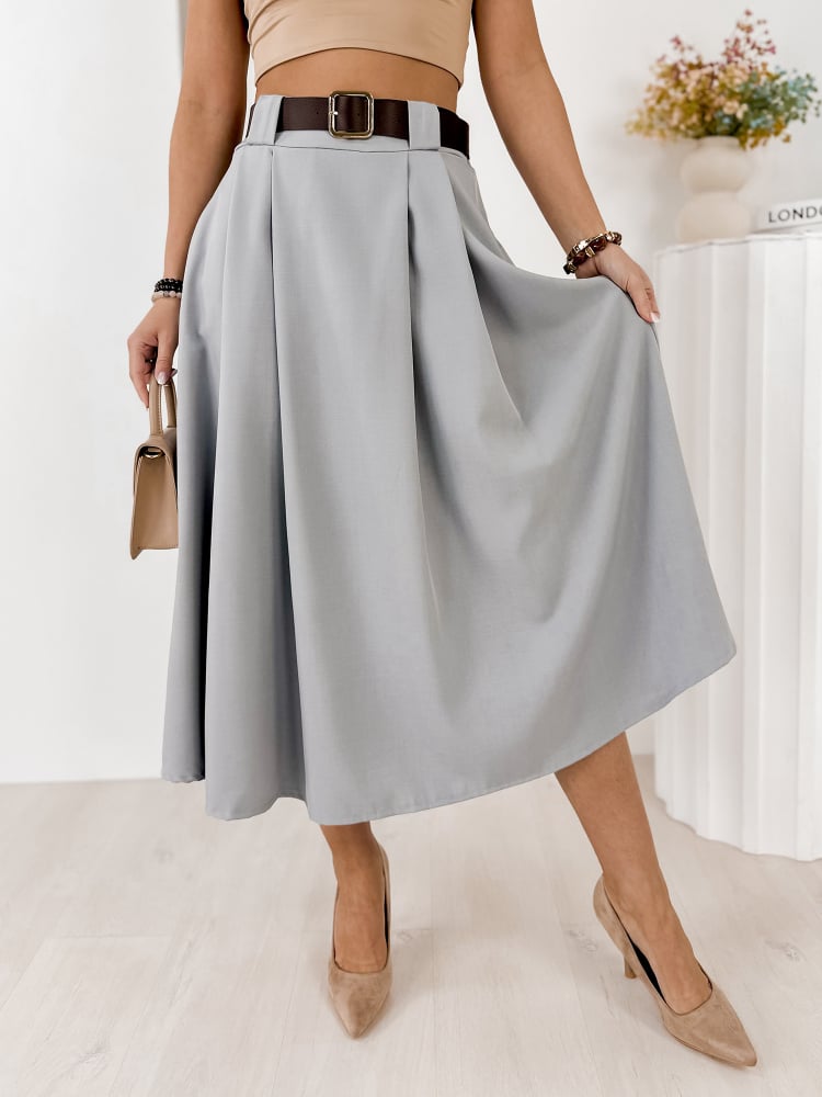 SPÓDNICA ELVIRA SZARA