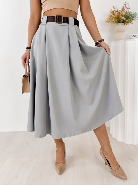 SPÓDNICA ELVIRA SZARA