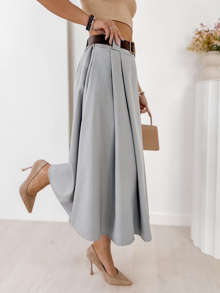 SPÓDNICA ELVIRA SZARA