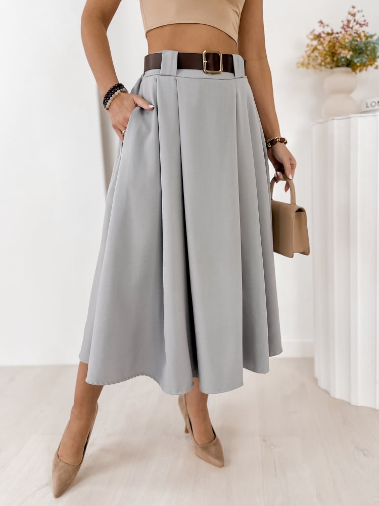 SPÓDNICA ELVIRA SZARA