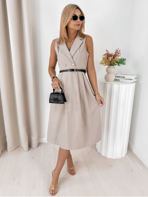 SUKIENKA FALCONE CIEMNOBEŻOWA