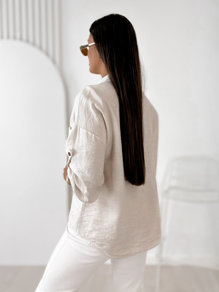 KOSZULA TOMASSO BEŻOWA